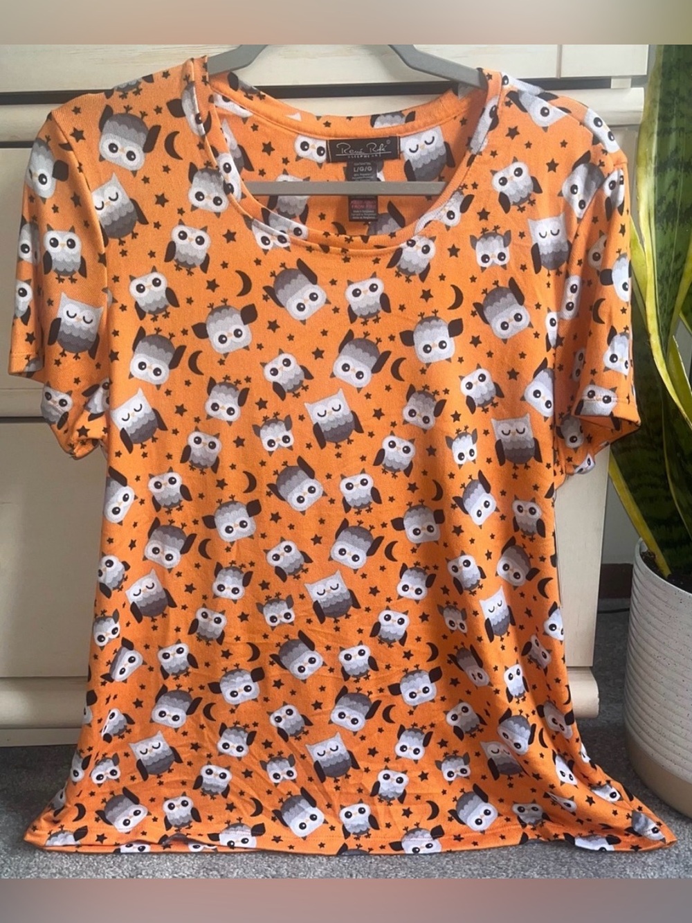 NWT Rene Rofe Halloween Owl Pajama Set L - Picture 2 of 3